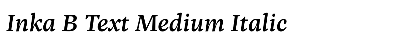 Inka B Text Medium Italic